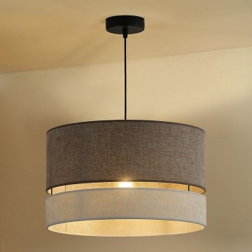 Duolla - Żyrandol na lince DOUBLE 1xE27/15W/230V śr. 40 cm brązowy/szary