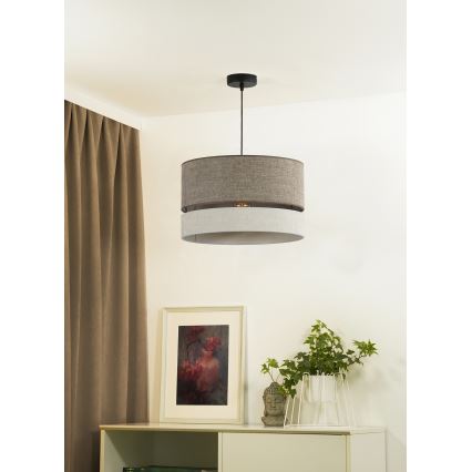 Duolla - Żyrandol na lince DOUBLE 1xE27/15W/230V śr. 40 cm brązowy/szary