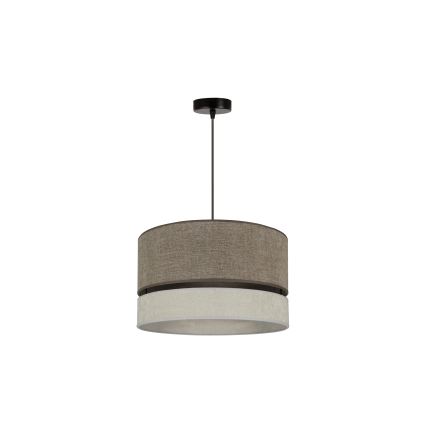 Duolla - Żyrandol na lince DOUBLE 1xE27/15W/230V śr. 40 cm brązowy/szary