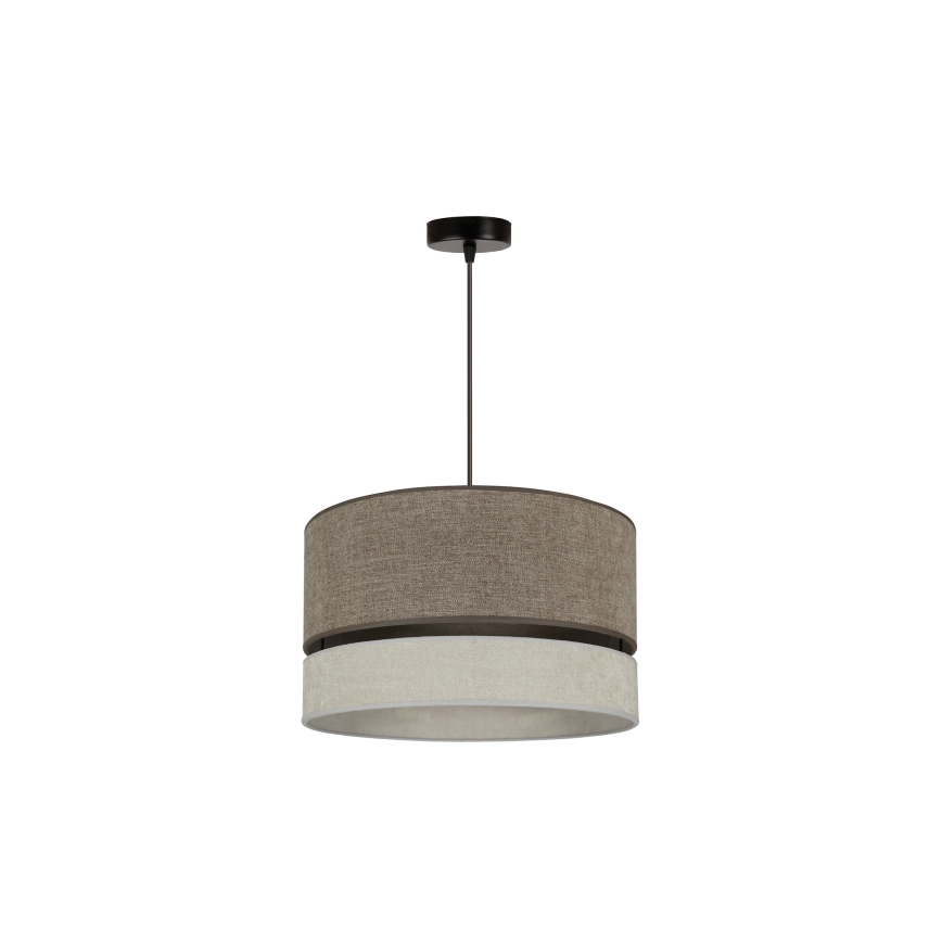 Duolla - Żyrandol na lince DOUBLE 1xE27/15W/230V śr. 40 cm brązowy/szary