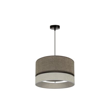 Duolla - Żyrandol na lince DOUBLE 1xE27/15W/230V śr. 40 cm brązowy/szary