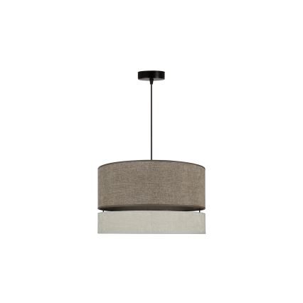 Duolla - Żyrandol na lince DOUBLE 1xE27/15W/230V śr. 40 cm brązowy/szary