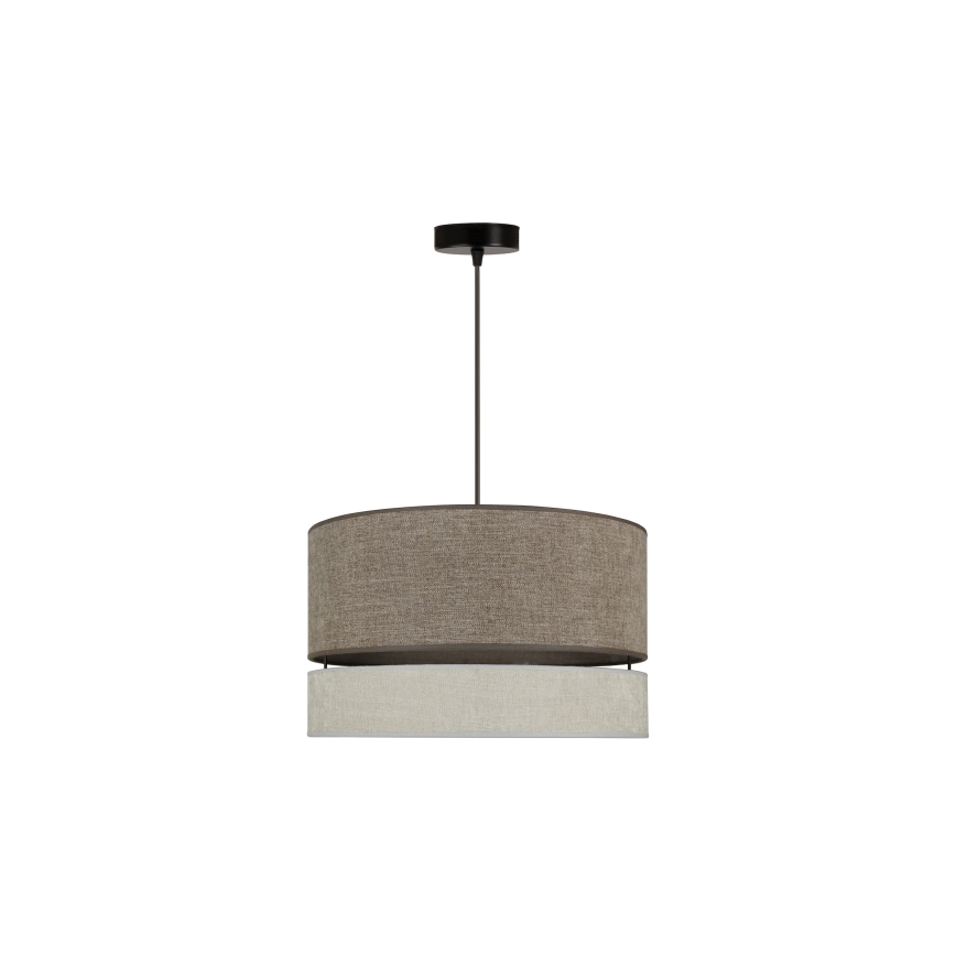 Duolla - Żyrandol na lince DOUBLE 1xE27/15W/230V śr. 40 cm brązowy/szary