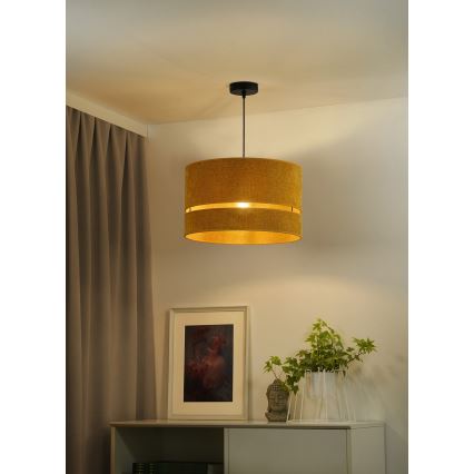 Duolla - Żyrandol na lince DOUBLE 1xE27/15W/230V śr. 40 cm pomarańczowy