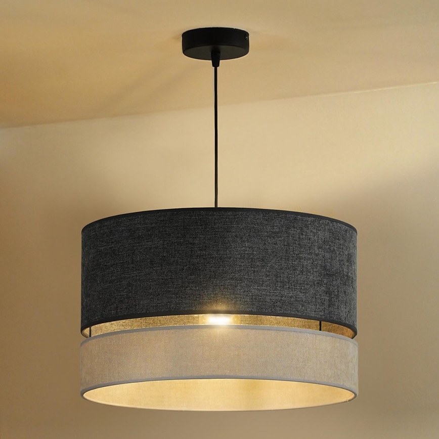 Duolla - Żyrandol na lince DOUBLE 1xE27/15W/230V śr. 40 cm szary
