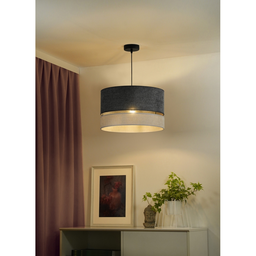 Duolla - Żyrandol na lince DOUBLE 1xE27/15W/230V śr. 40 cm szary