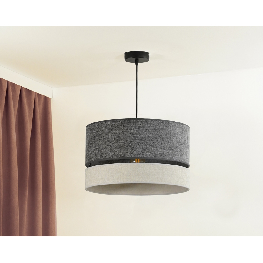 Duolla - Żyrandol na lince DOUBLE 1xE27/15W/230V śr. 40 cm szary
