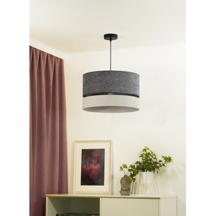 Duolla - Żyrandol na lince DOUBLE 1xE27/15W/230V śr. 40 cm szary