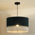 Duolla - Żyrandol na lince DOUBLE 1xE27/15W/230V śr. 40 cm zielony/szary
