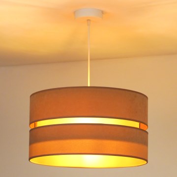 Duolla - Żyrandol na lince DUO 1xE27/15W/230V śr. 40 cm beżowy