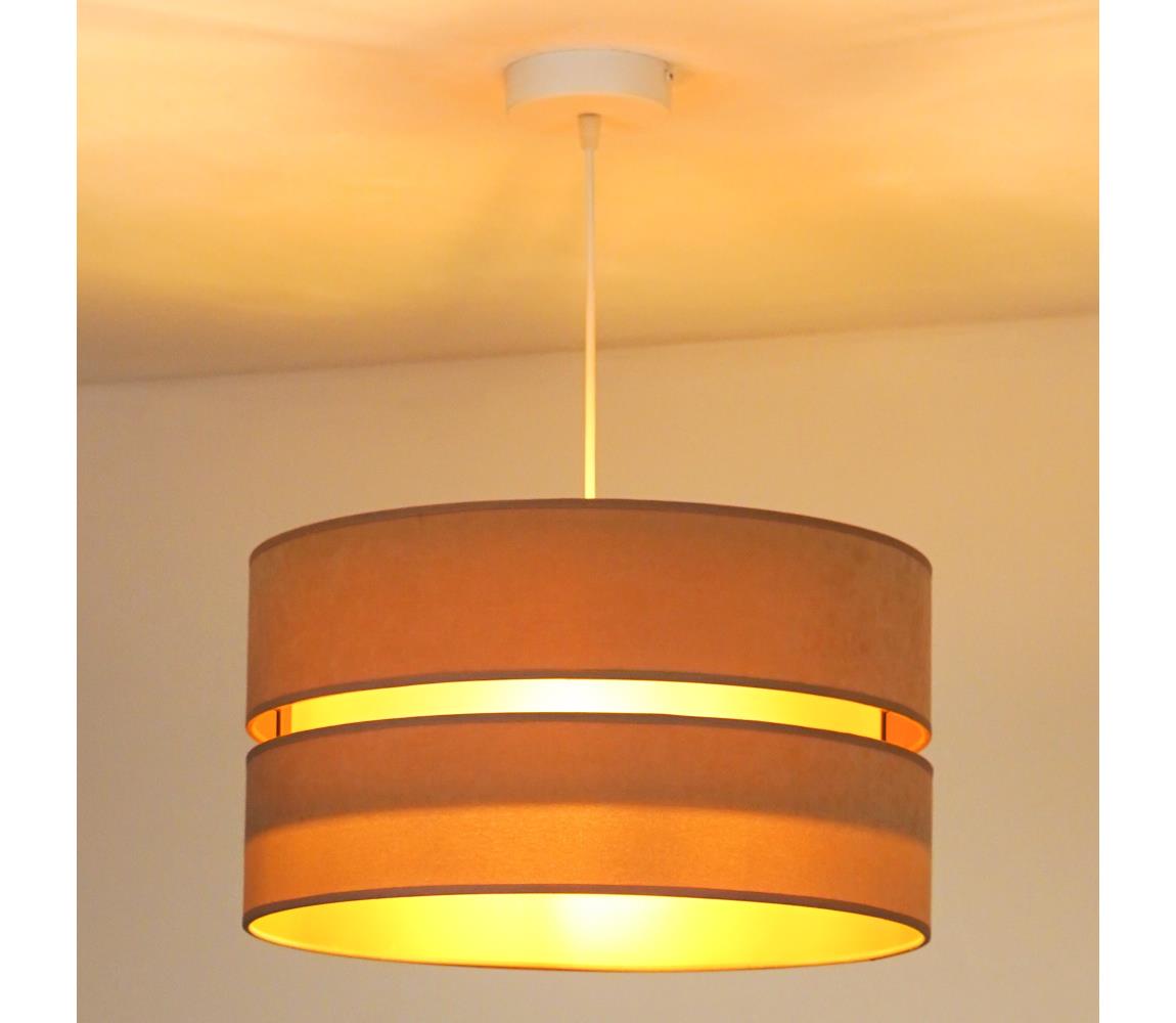 - Żyrandol na lince DUO 1xE27/15W/230V śr. 40 cm beżowy