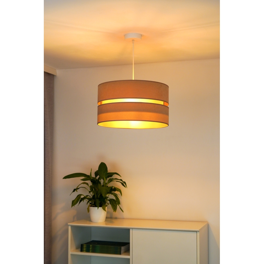 Duolla - Żyrandol na lince DUO 1xE27/15W/230V śr. 40 cm beżowy