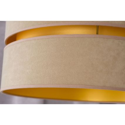 Duolla - Żyrandol na lince DUO 1xE27/15W/230V śr. 40 cm beżowy