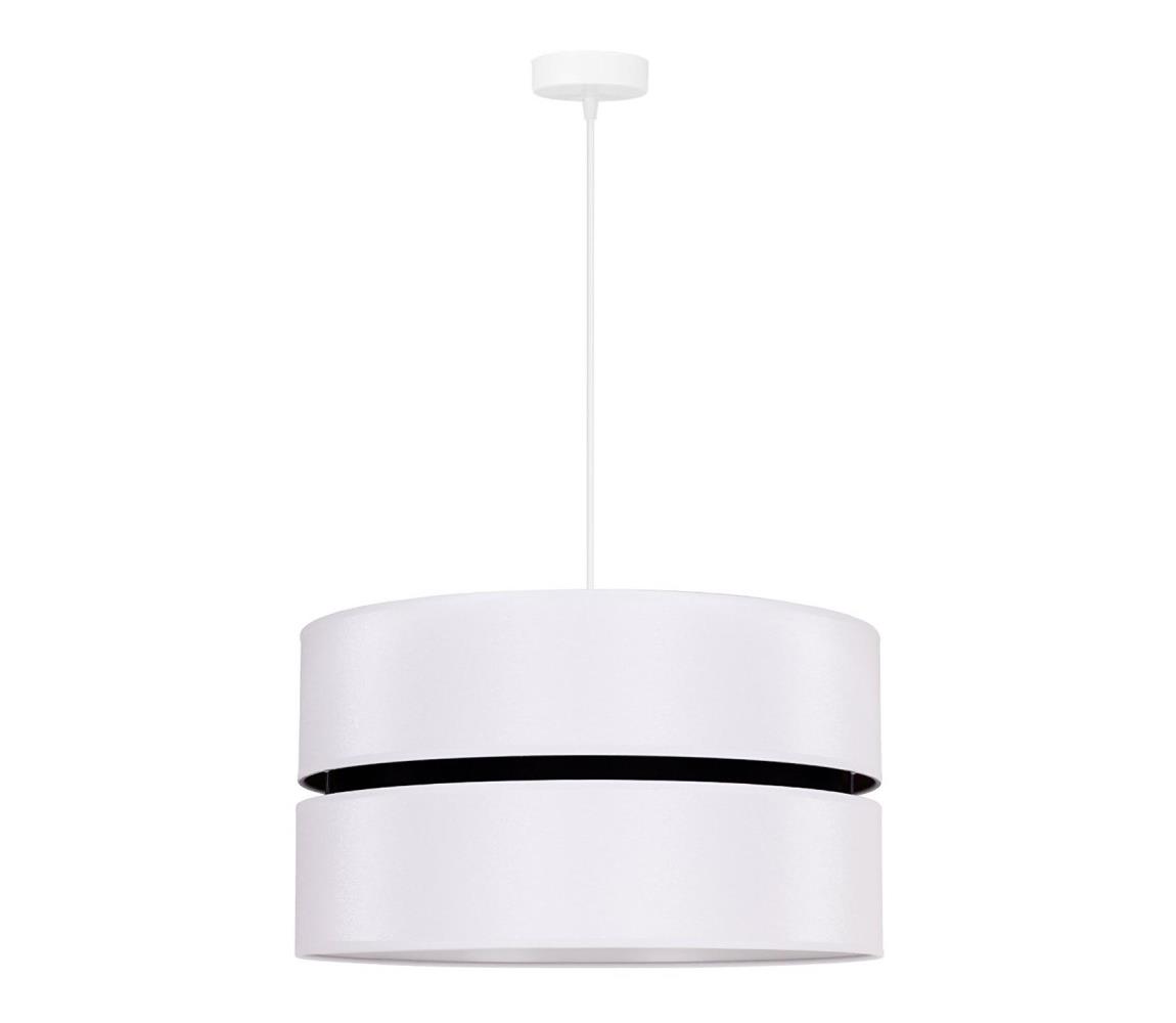 - Żyrandol na lince DUO 1xE27/15W/230V śr. 40 cm biały/czarny