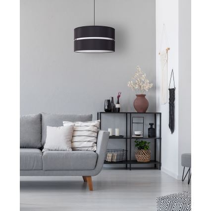 Duolla - Żyrandol na lince DUO 1xE27/15W/230V śr. 40 cm czarny/biały