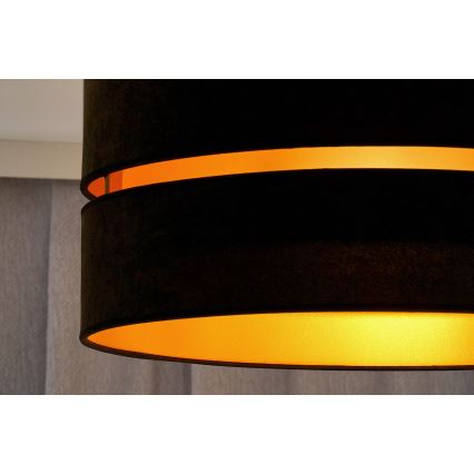 Duolla - Żyrandol na lince DUO 1xE27/15W/230V śr. 40 cm czarny/złoty