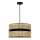 Duolla - Żyrandol na lince DUO 1xE27/15W/230V śr. 40 cm rattan/czarny