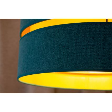 Duolla - Żyrandol na lince DUO 1xE27/15W/230V śr. 40 cm turkusowy/złoty