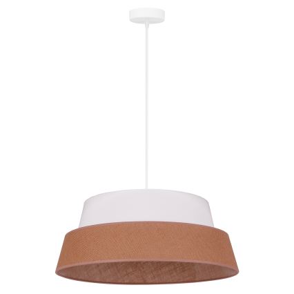 Duolla - Żyrandol na lince GALAXY 1xE27/15W/230V śr. 50 cm brązowy/biały