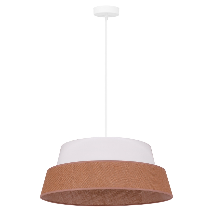 Duolla - Żyrandol na lince GALAXY 1xE27/15W/230V śr. 50 cm brązowy/biały