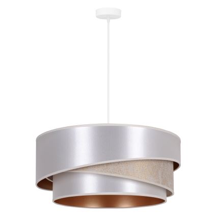 Duolla - Żyrandol na lince KOBO 1xE27/15W/230V śr. 45 cm srebrny/złoty