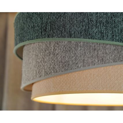 Duolla - Żyrandol na lince KOBO ECO RECYCLING 1xE27/15W/230V śr. 45 cm zielony/szary/kremowy