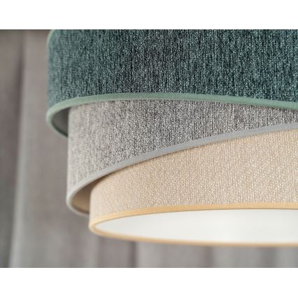 Duolla - Żyrandol na lince KOBO ECO RECYCLING 1xE27/15W/230V śr. 45 cm zielony/szary/kremowy