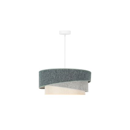 Duolla - Żyrandol na lince KOBO ECO RECYCLING 1xE27/15W/230V śr. 45 cm zielony/szary/kremowy