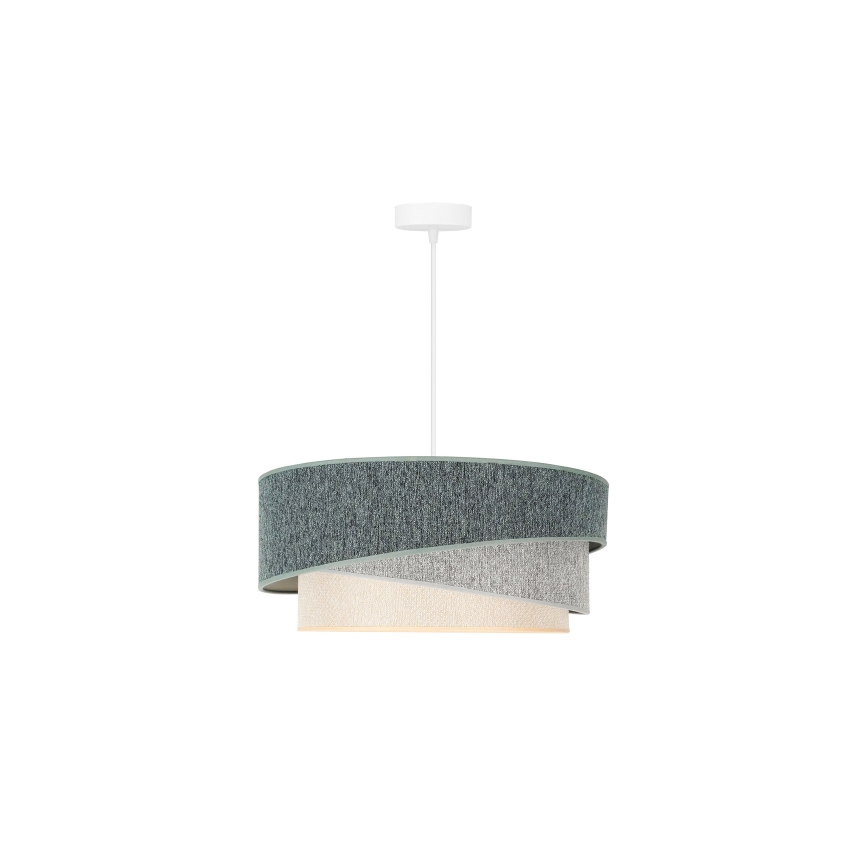 Duolla - Żyrandol na lince KOBO ECO RECYCLING 1xE27/15W/230V śr. 45 cm zielony/szary/kremowy