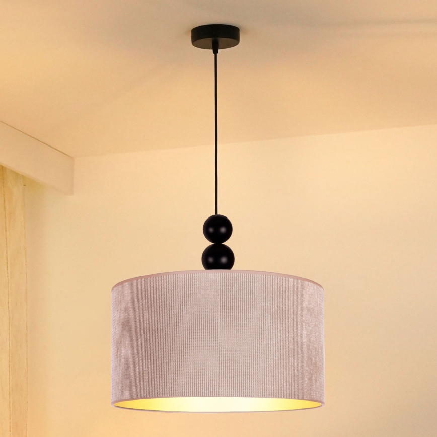 Duolla - Żyrandol na lince LYON 1xE27/15W/230V śr. 40 cm beżowy