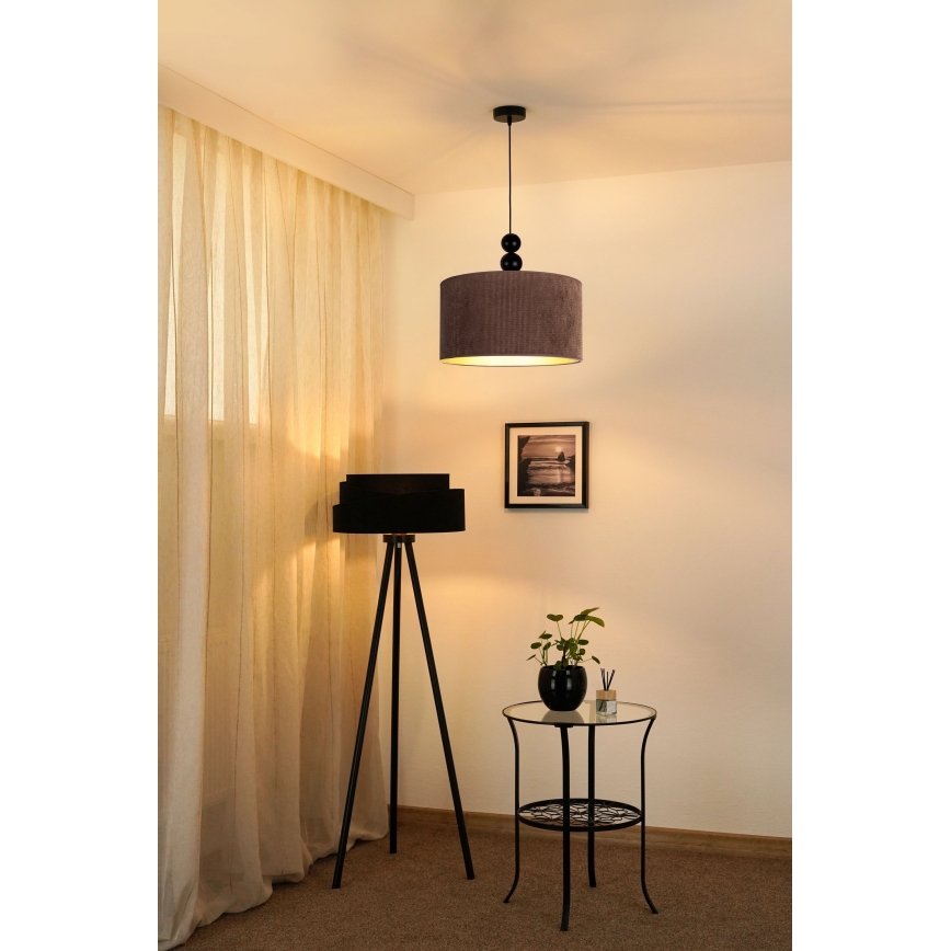 Duolla - Żyrandol na lince LYON 1xE27/15W/230V śr. 40 cm brązowy
