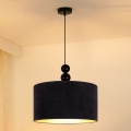 Duolla - Żyrandol na lince LYON 1xE27/15W/230V śr. 40 cm czarny