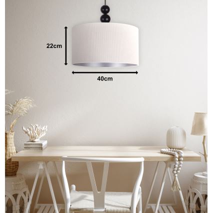 Duolla - Żyrandol na lince LYON 1xE27/15W/230V śr. 40 cm kremowy