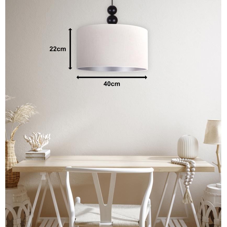 Duolla - Żyrandol na lince LYON 1xE27/15W/230V śr. 40 cm kremowy