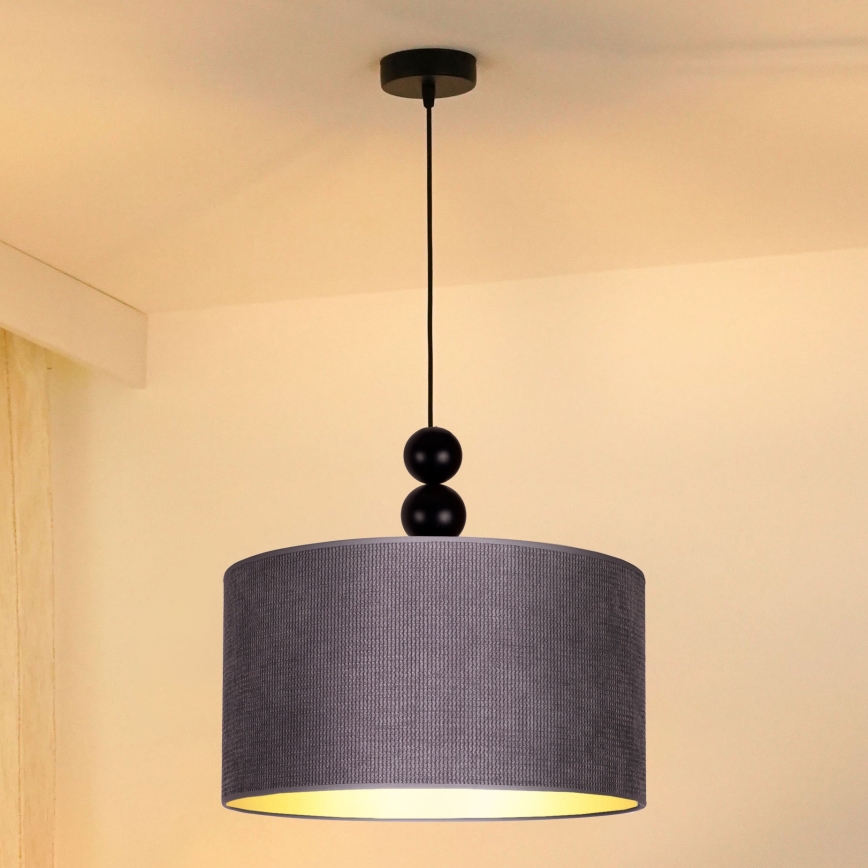 Duolla - Żyrandol na lince LYON 1xE27/15W/230V śr. 40 cm szary
