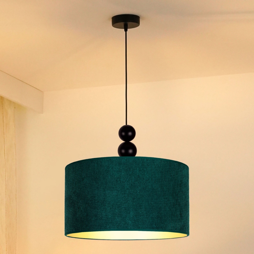 Duolla - Żyrandol na lince LYON 1xE27/15W/230V śr. 40 cm zielony