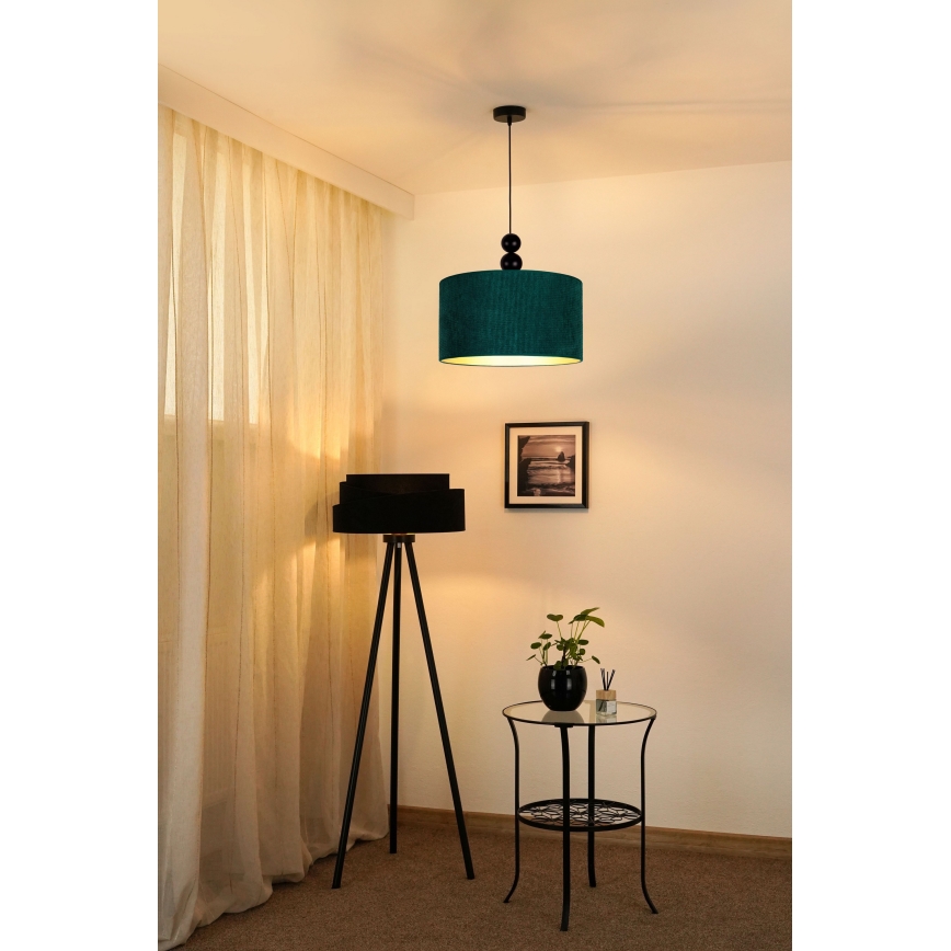 Duolla - Żyrandol na lince LYON 1xE27/15W/230V śr. 40 cm zielony