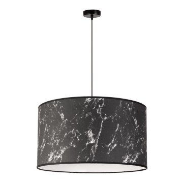 Duolla - Żyrandol na lince MARBLE 1xE27/40W/230V śr. 45 cm czarny/biały