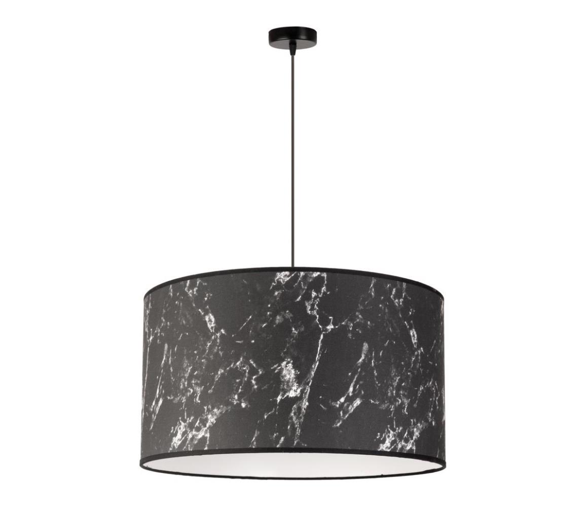 - Żyrandol na lince MARBLE 1xE27/40W/230V śr. 45 cm czarny/biały