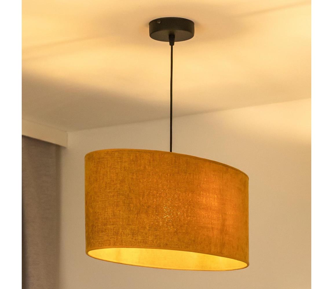 - Żyrandol na lince OVAL 1xE27/15W/230V brązowy