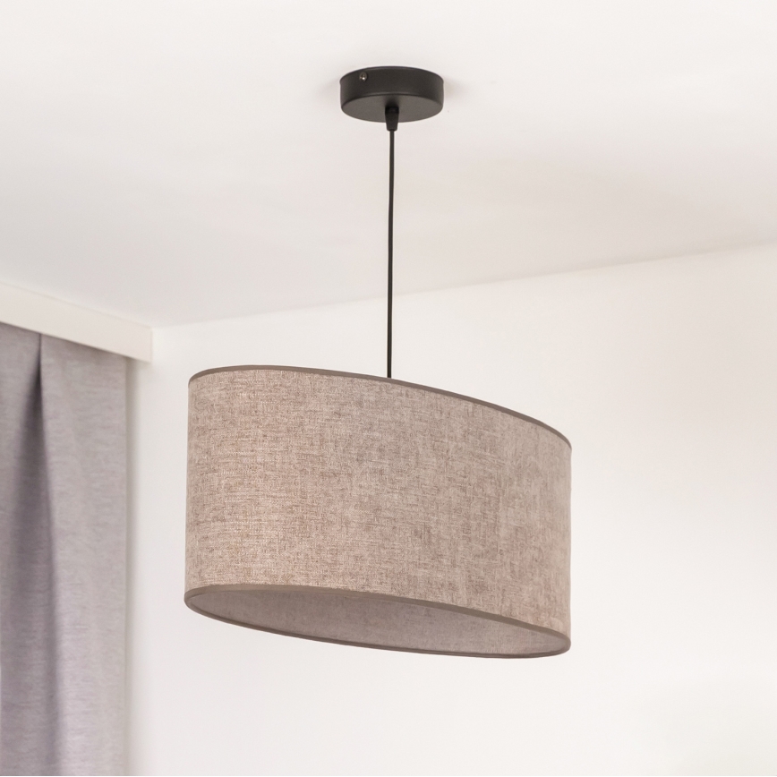 Duolla - Żyrandol na lince OVAL 1xE27/15W/230V brązowy