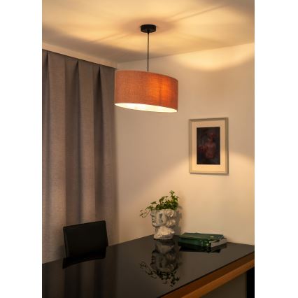 Duolla - Żyrandol na lince OVAL 1xE27/15W/230V różowy
