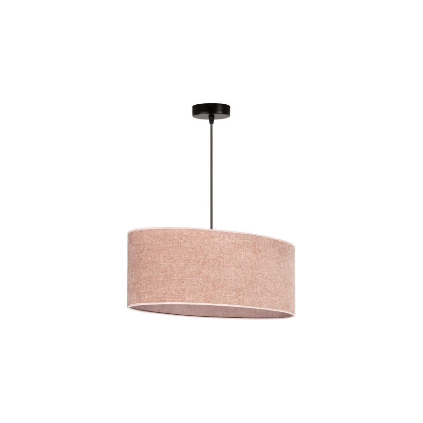 Duolla - Żyrandol na lince OVAL 1xE27/15W/230V różowy