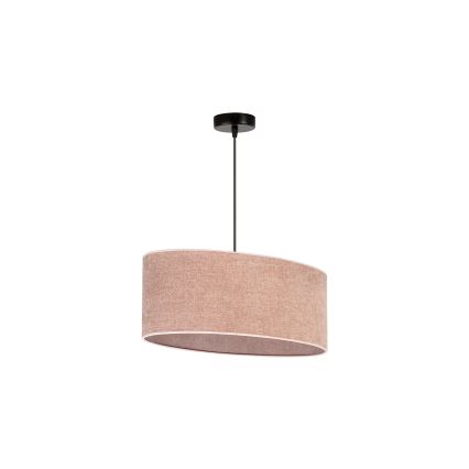 Duolla - Żyrandol na lince OVAL 1xE27/15W/230V różowy