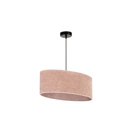 Duolla - Żyrandol na lince OVAL 1xE27/15W/230V różowy