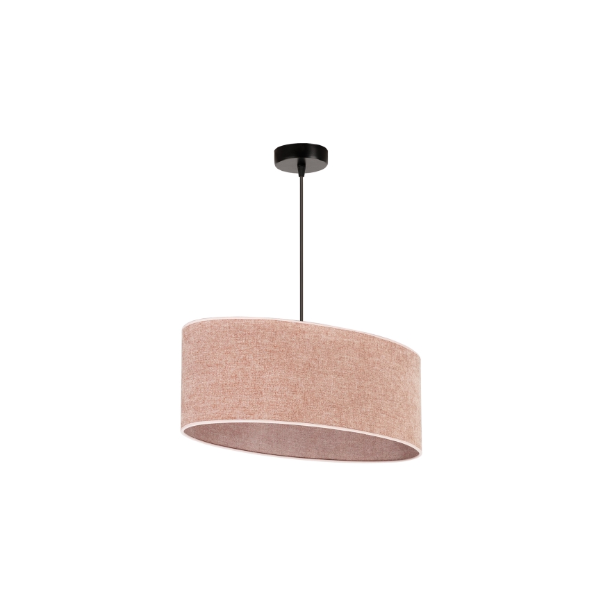 Duolla - Żyrandol na lince OVAL 1xE27/15W/230V różowy