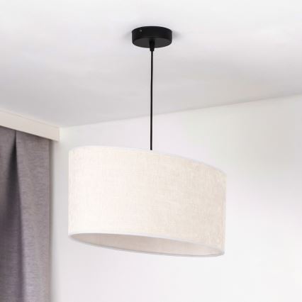 Duolla - Żyrandol na lince OVAL 1xE27/15W/230V szary