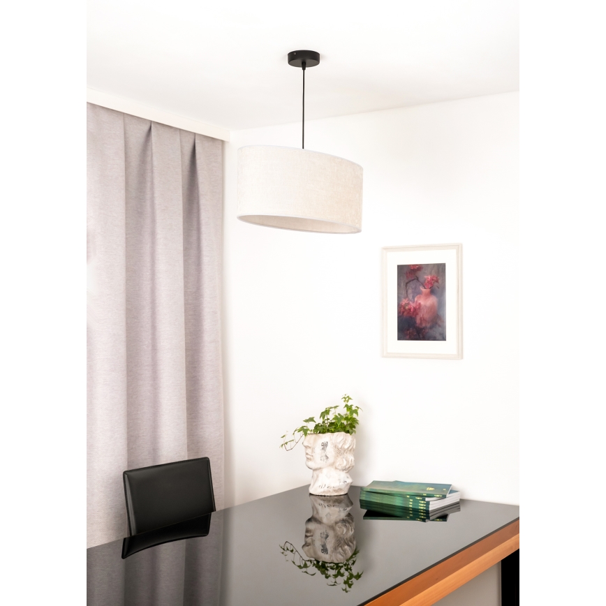 Duolla - Żyrandol na lince OVAL 1xE27/15W/230V szary