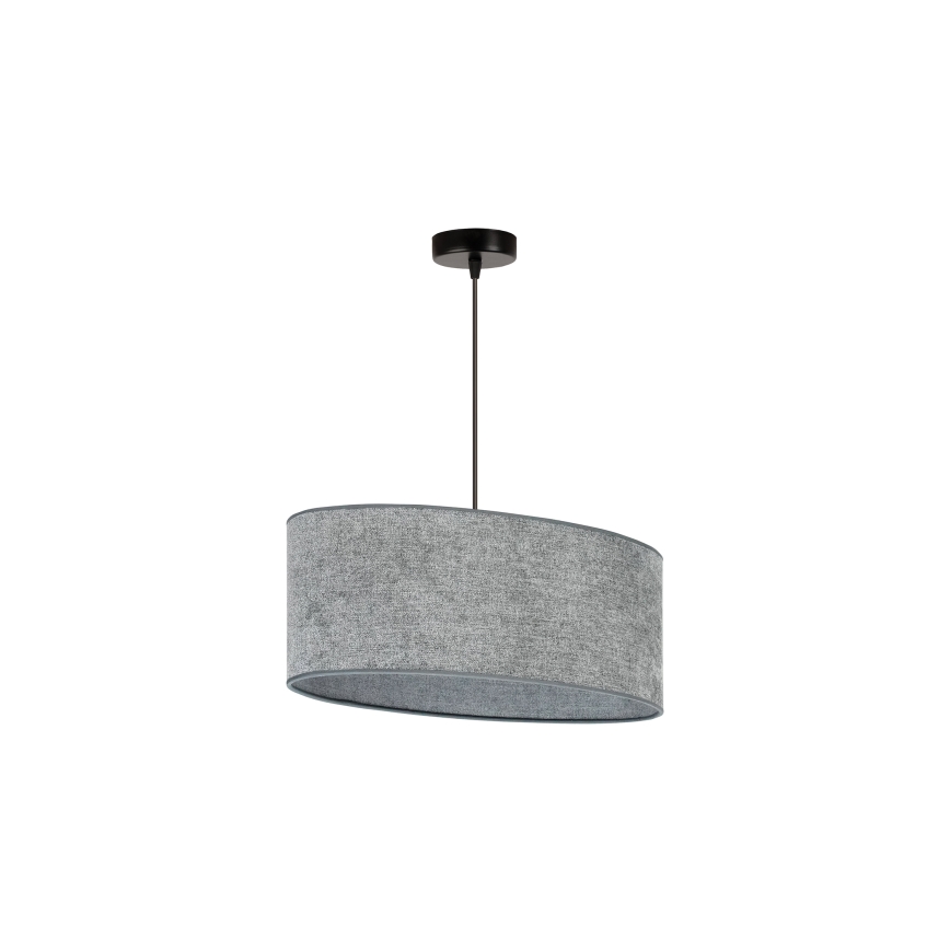 Duolla - Żyrandol na lince OVAL 1xE27/15W/230V szary