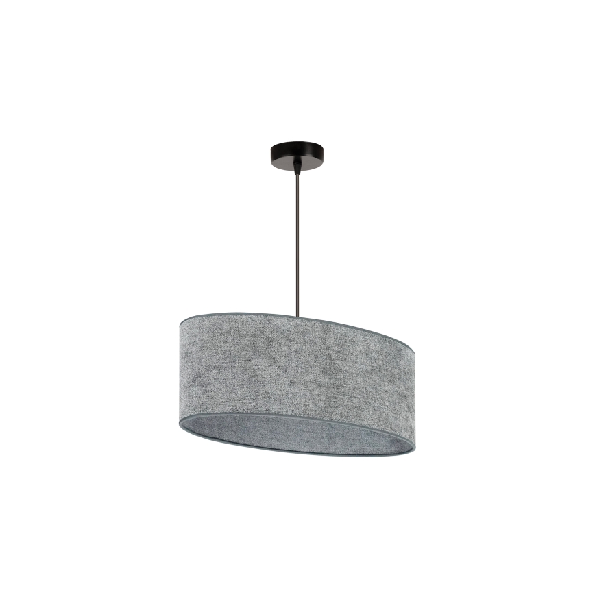 Duolla - Żyrandol na lince OVAL 1xE27/15W/230V szary